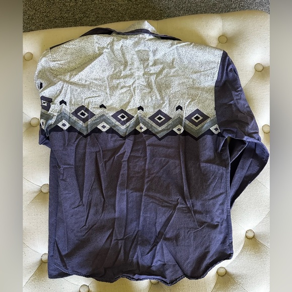 Western Roper Border Pearl Snap - Picture 2 of 6